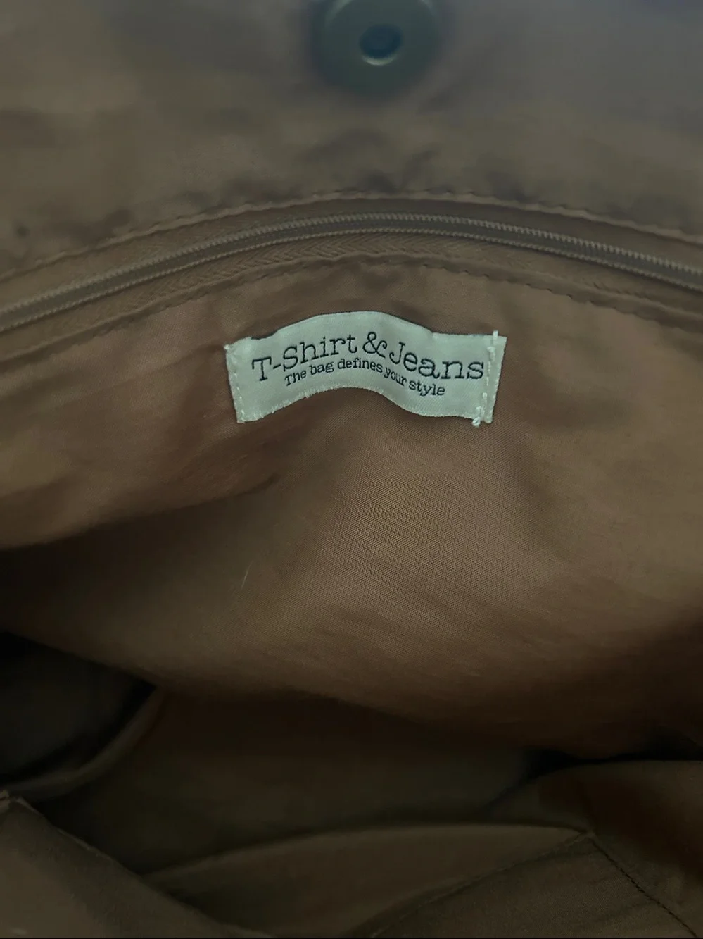 Brown leather purse.